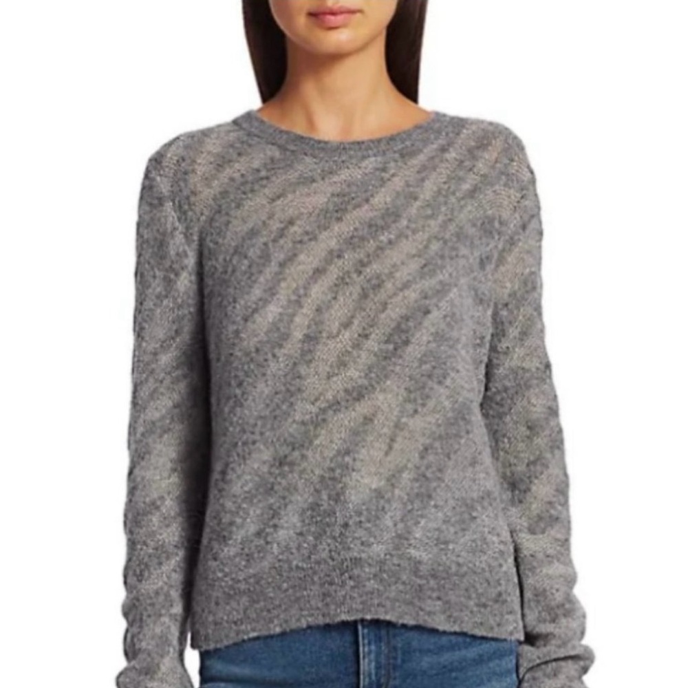 NWT Rag & Bone Germaine Zebra Crew Neck Sweater Large